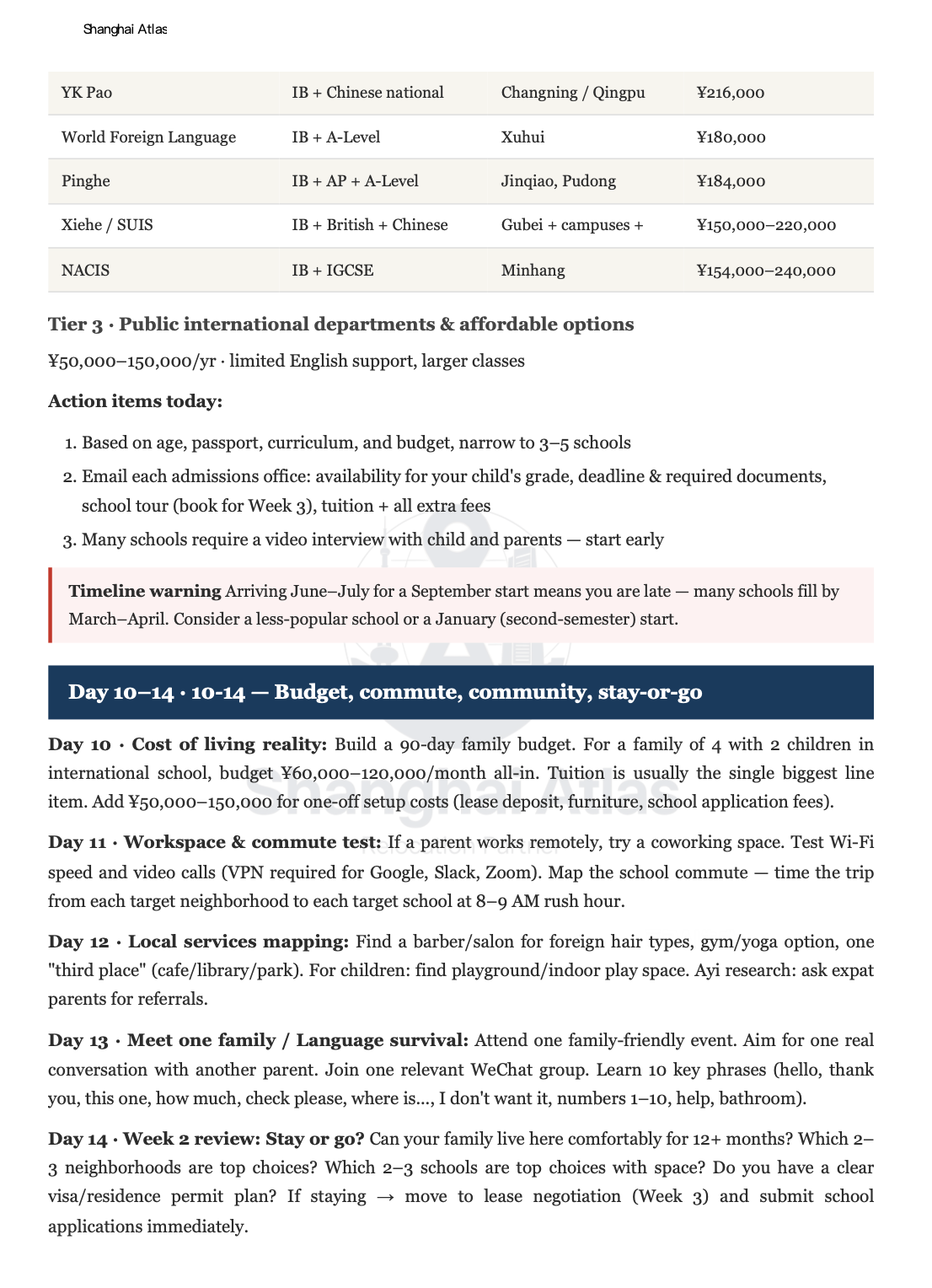 Shanghai First 30 Days — Enhanced Relocation Guide for International Families