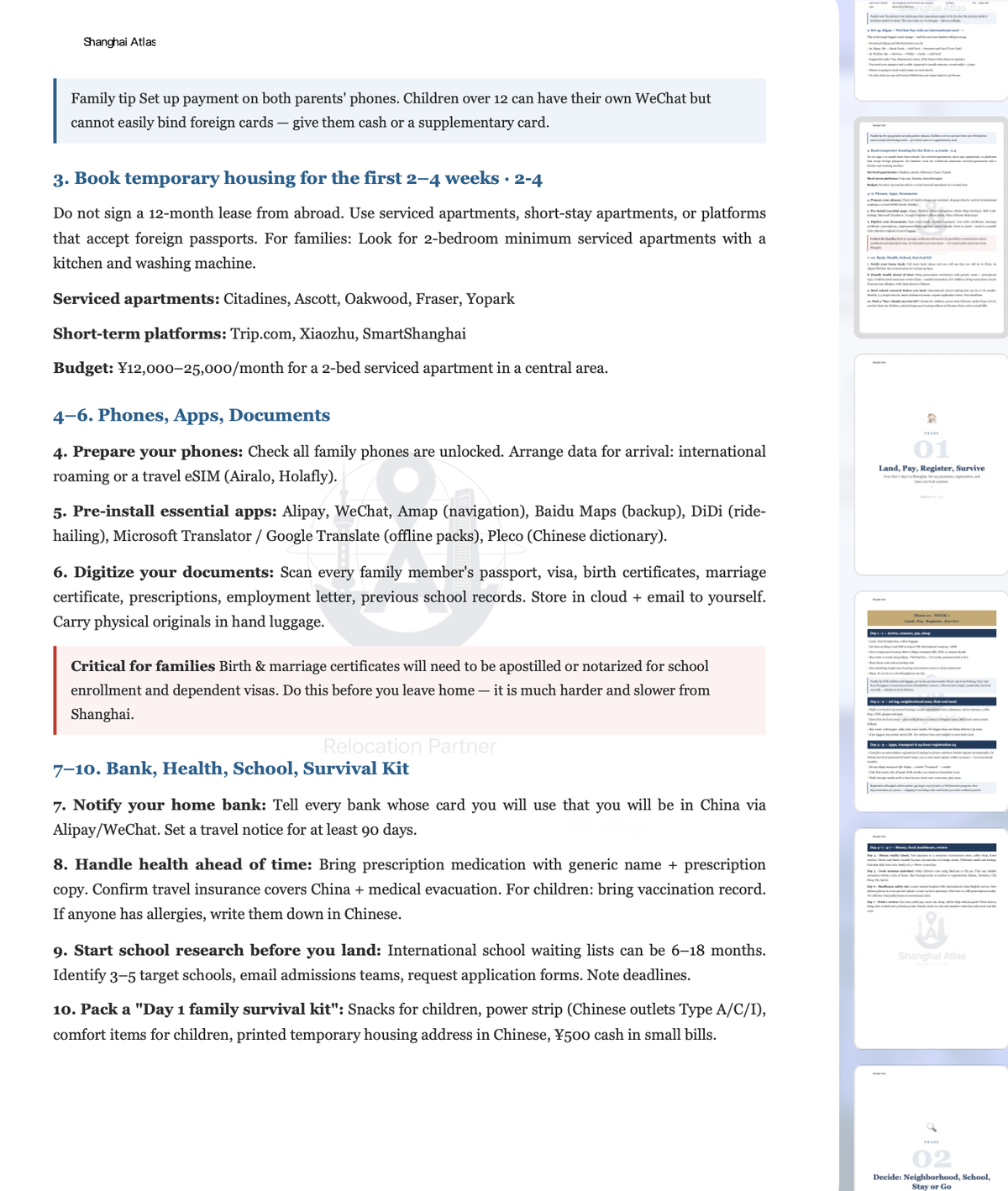 Shanghai First 30 Days — Enhanced Relocation Guide for International Families
